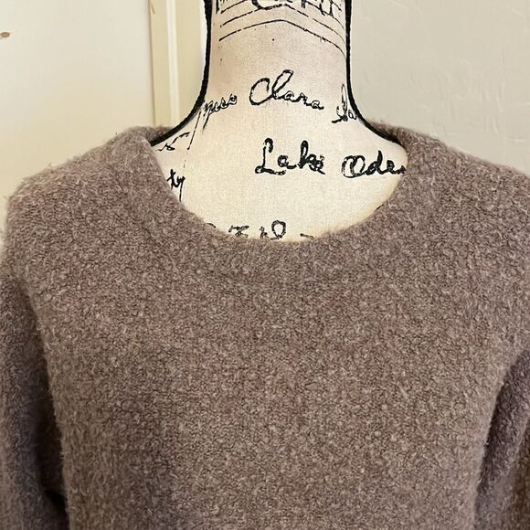 Anthropologie Sleeping On Snow Brown Fuzzy Style Pullover Sweater - Picture 4 of 10